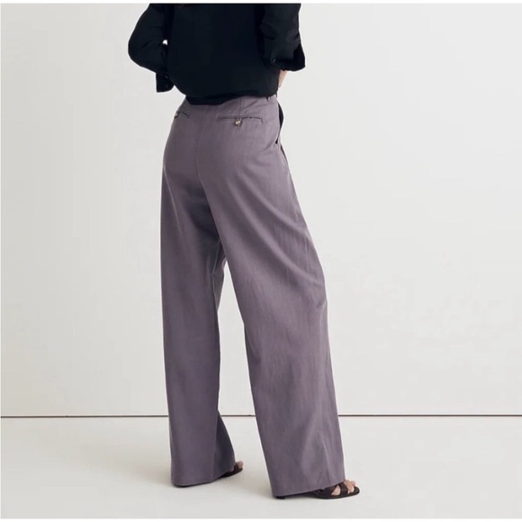 Madewell The Harlow Wide Leg Pant Smoky Grape 2 Petite - Picture 2 of 8